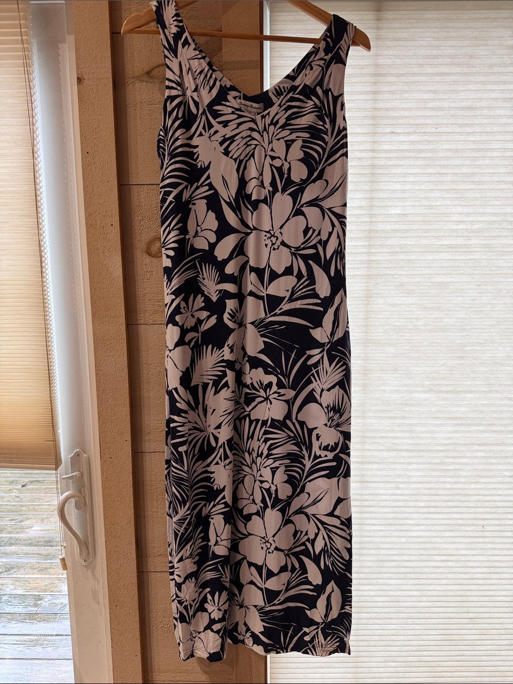Tommy Bahama Navy & White Floral Sleeveless Dress